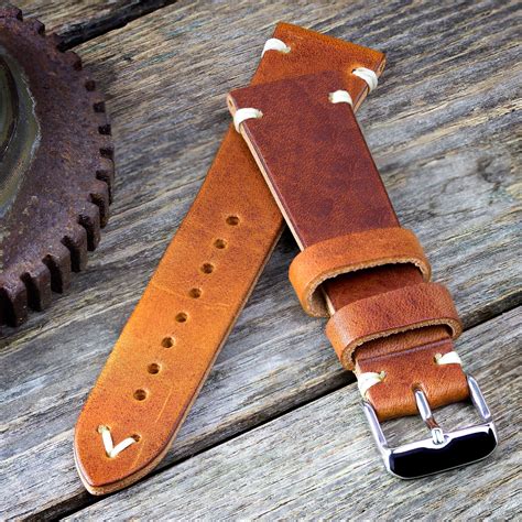 handmade italian leather watch straps.